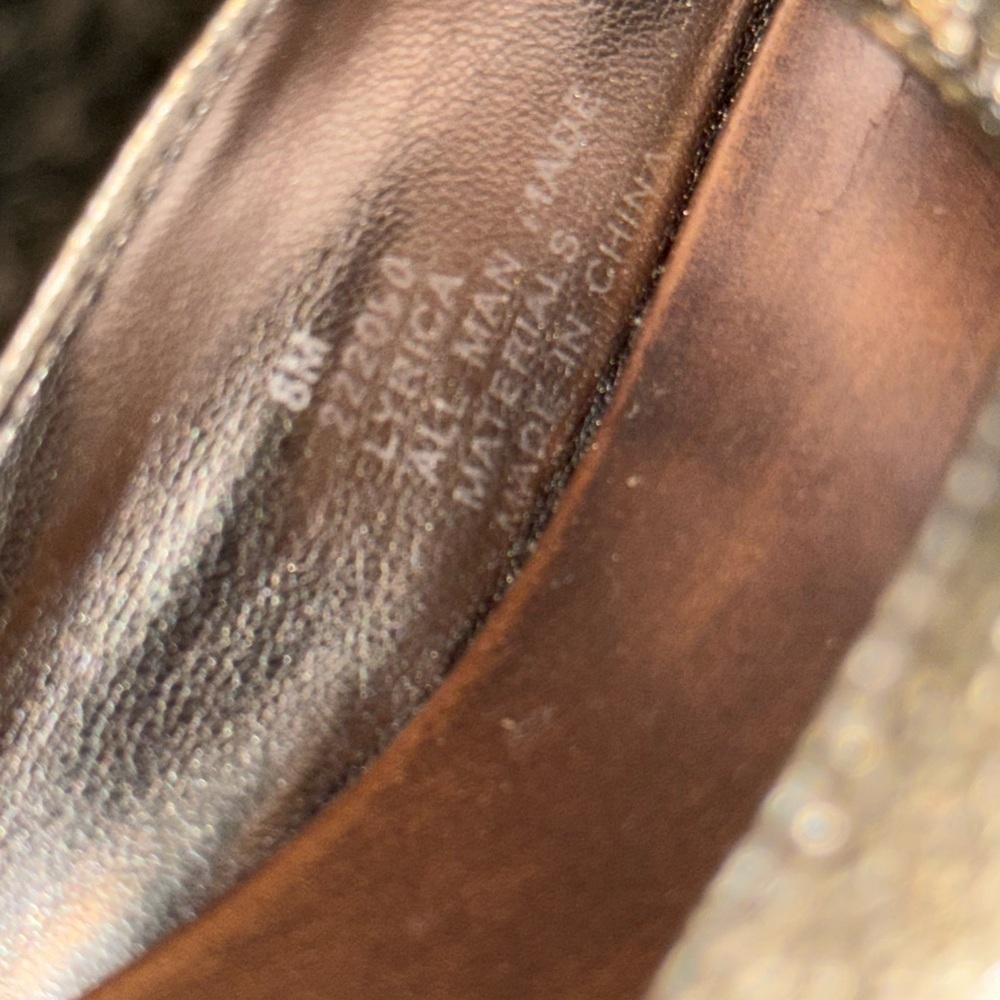 Xappeal Metallic Gold Mules with Button Detail - Picture 8 of 12